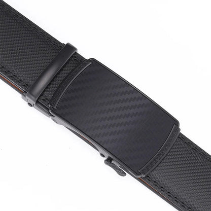 Men's Genuine Leather Auto Buckle Belt