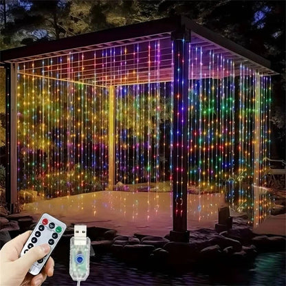 Smart LED Curtain String Lights with Remote