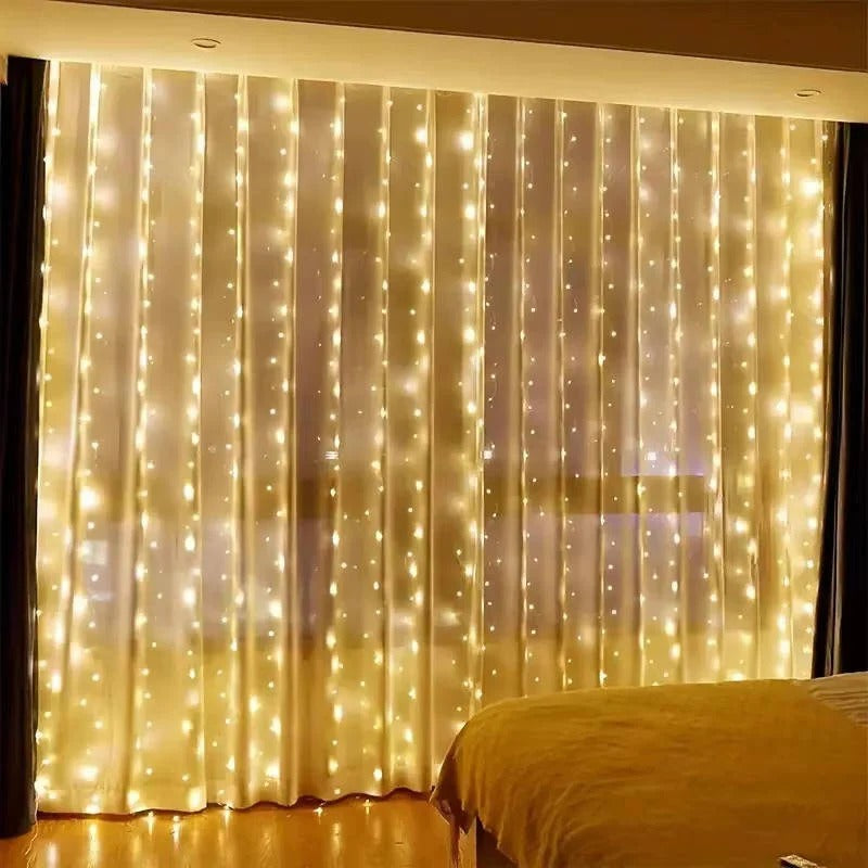 Smart LED Curtain String Lights with Remote
