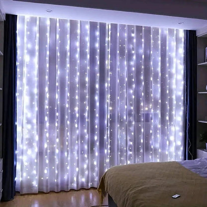 Smart LED Curtain String Lights with Remote