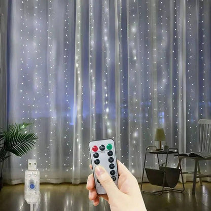 Smart LED Curtain String Lights with Remote