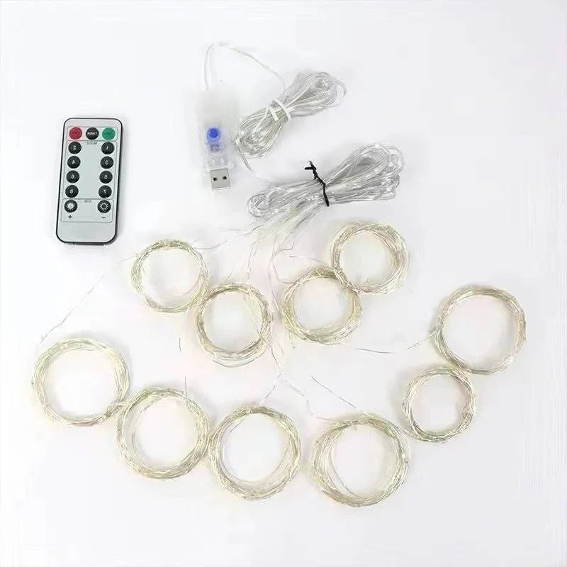 Smart LED Curtain String Lights with Remote - Cofik