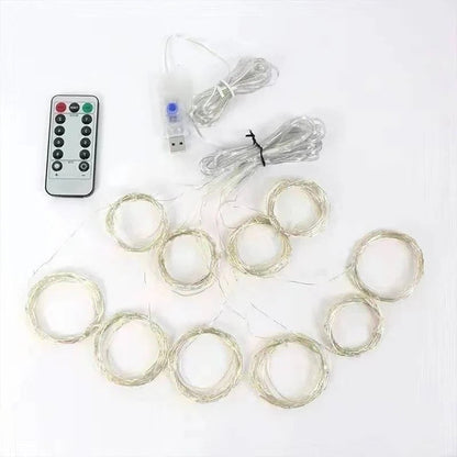 Smart LED Curtain String Lights with Remote - Cofik