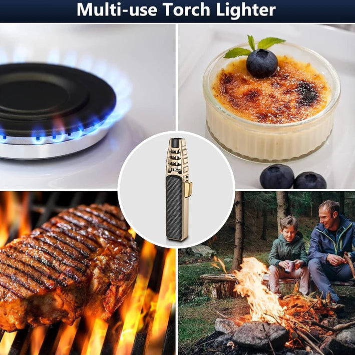 Portable Windproof Gas Lighter for Cooking & Camping