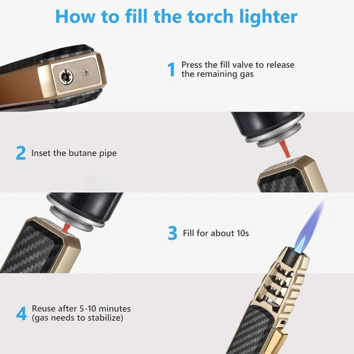 Portable Windproof Gas Lighter for Cooking & Camping