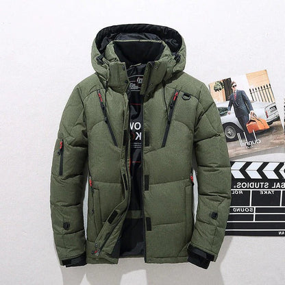 Warm Water Resistant Down Filled Winter Parka Coat