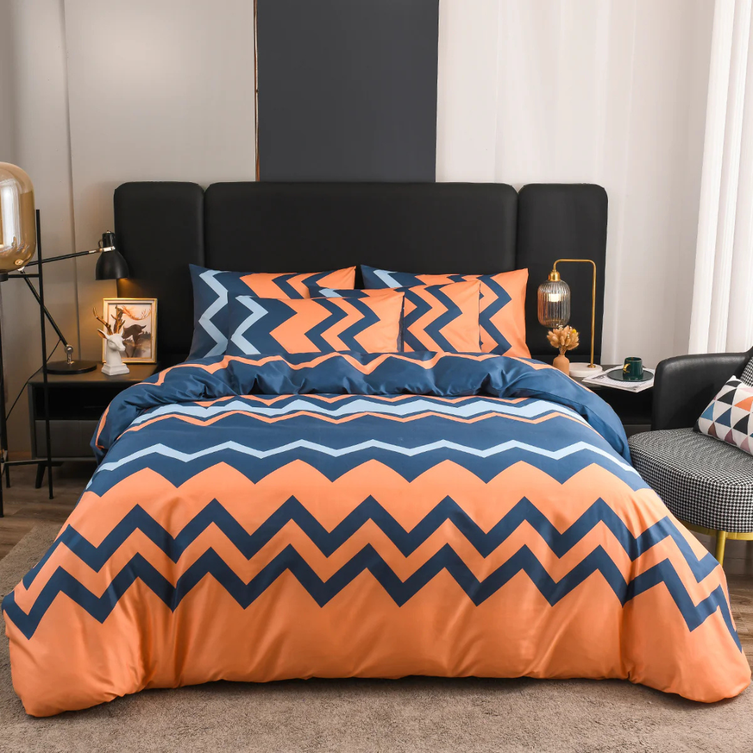 Vibrant Patterned Bed Comforter Set