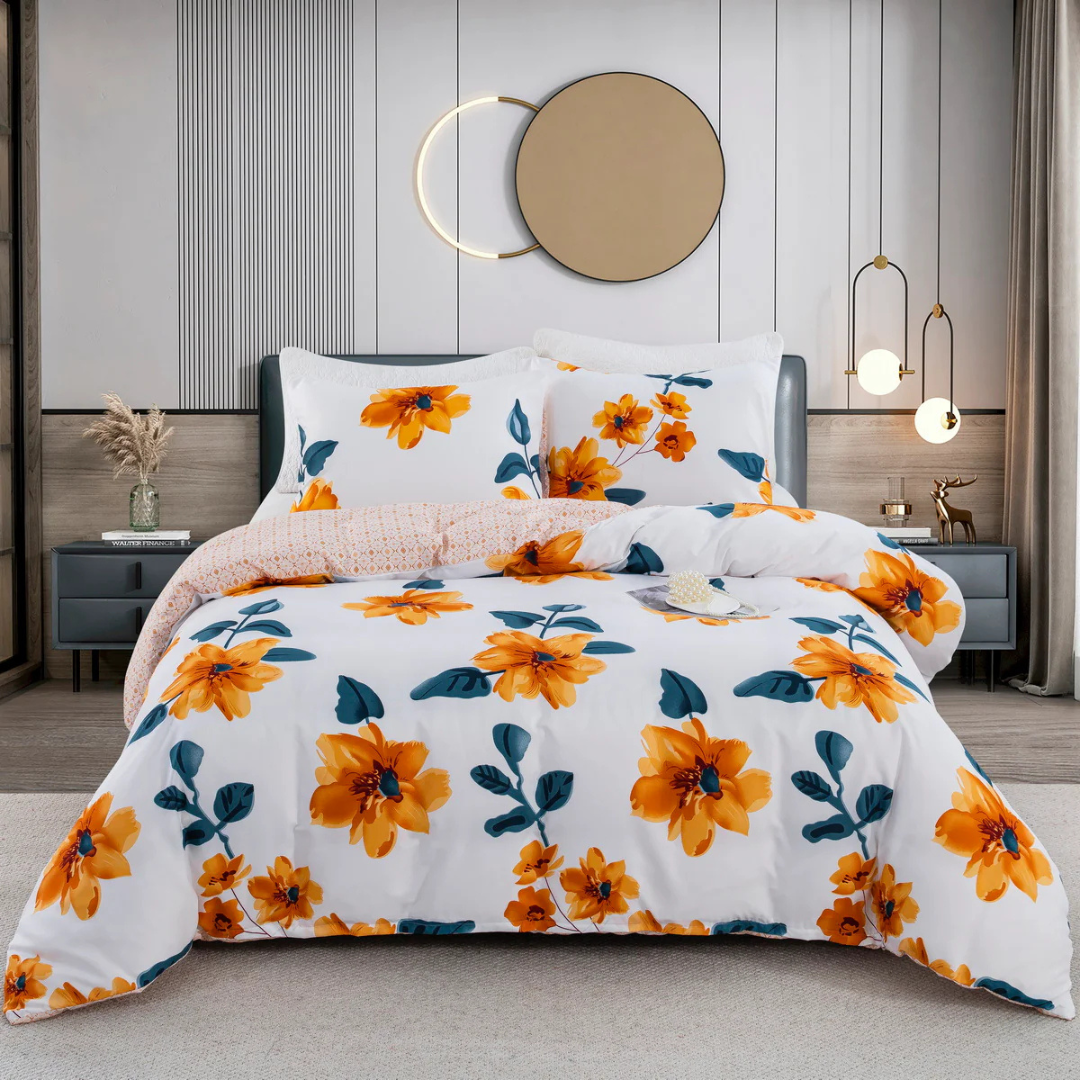 Vibrant Patterned Bed Comforter Set