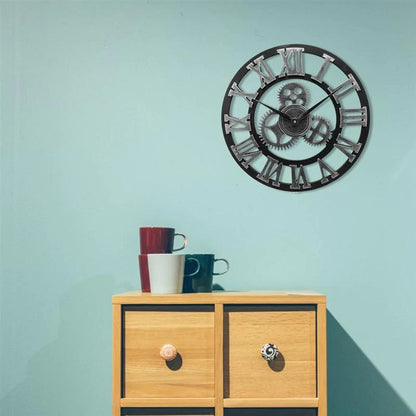 Rustic Metal Wall Clock
