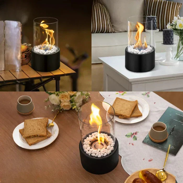 Compact Outdoor Table Fire Pit Lantern