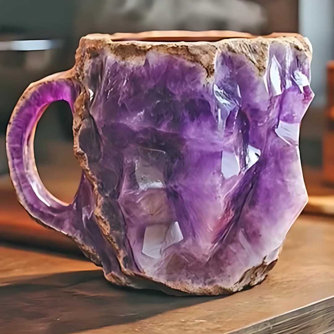 Sparkling Crystal Design Ceramic Coffee Mug