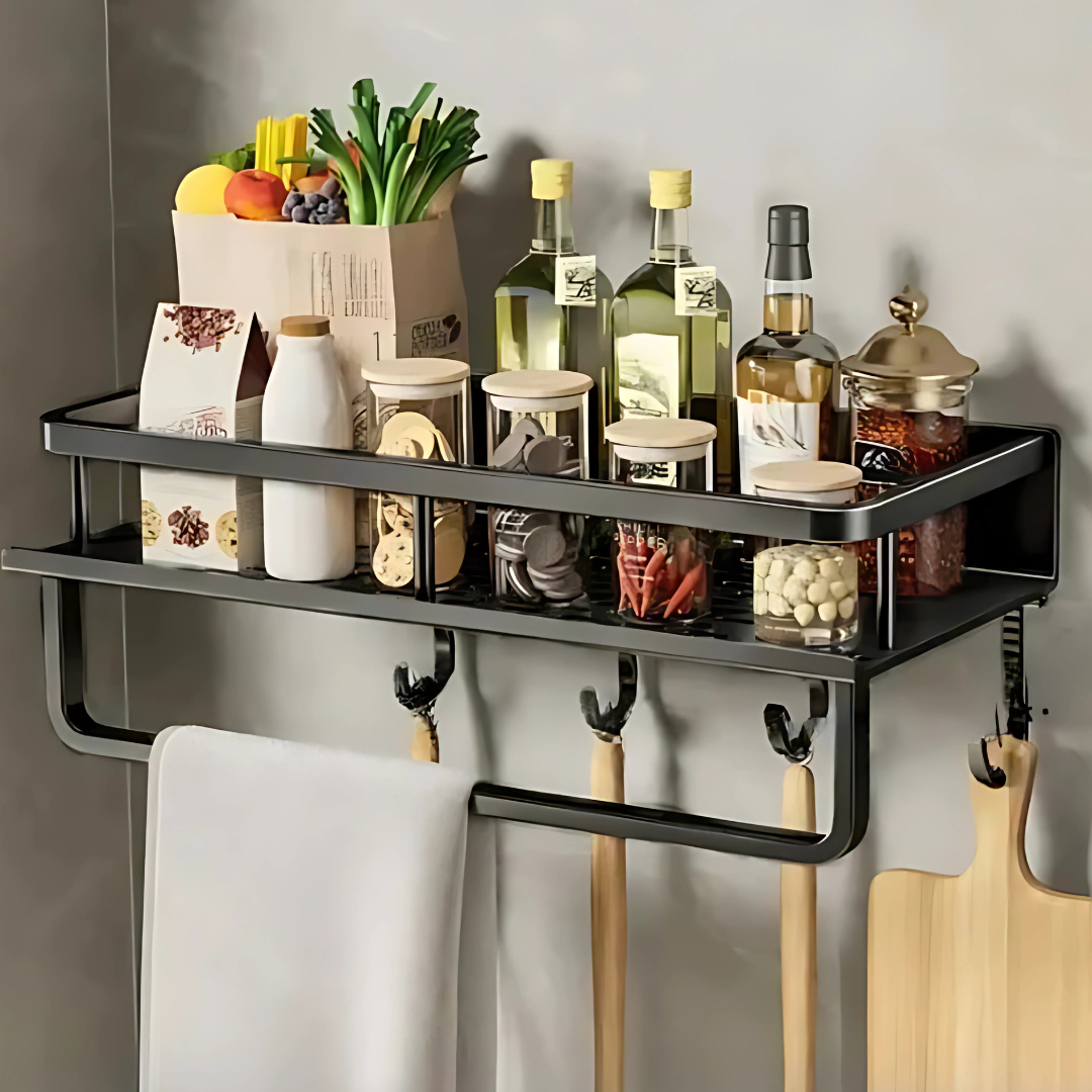 Space Saving Shelf for Kitchen or Bathroom Organizer