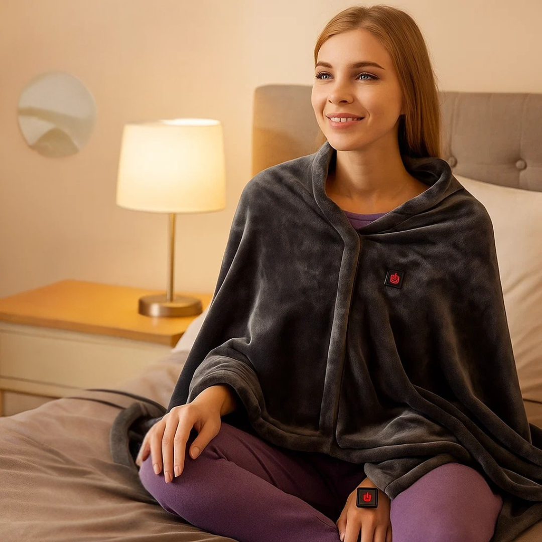 Cozy Electric Fleece Shoulder Blanket Wrap