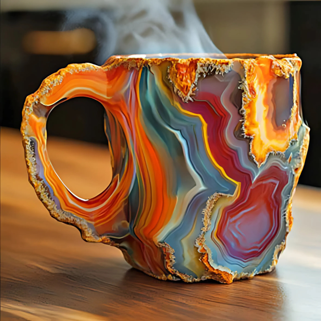 Sparkling Crystal Design Ceramic Coffee Mug
