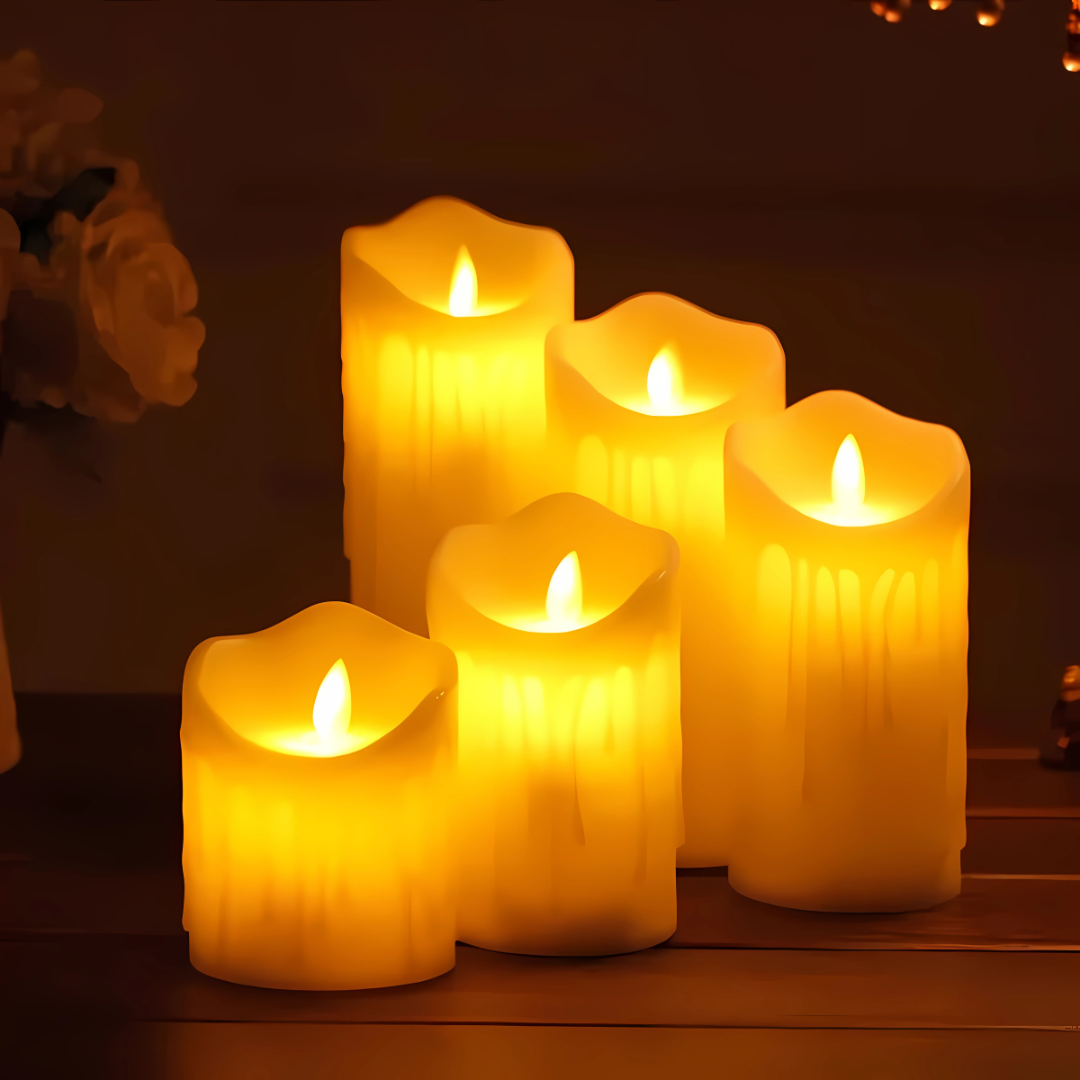 Battery Operated LED Faux Candle Set