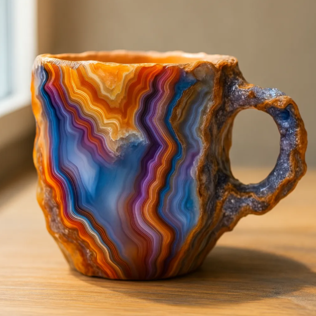 Sparkling Crystal Design Ceramic Coffee Mug