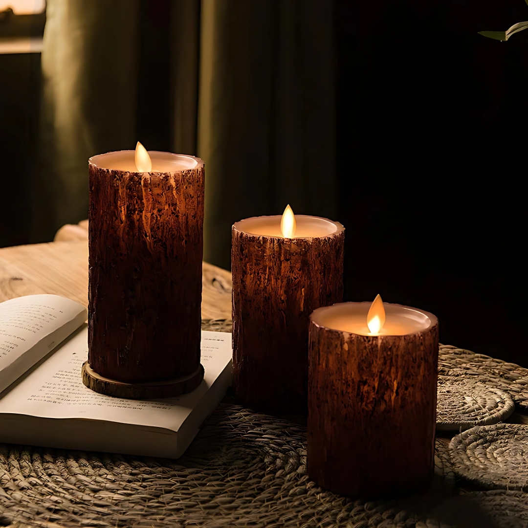 Battery Operated LED Faux Candle Set