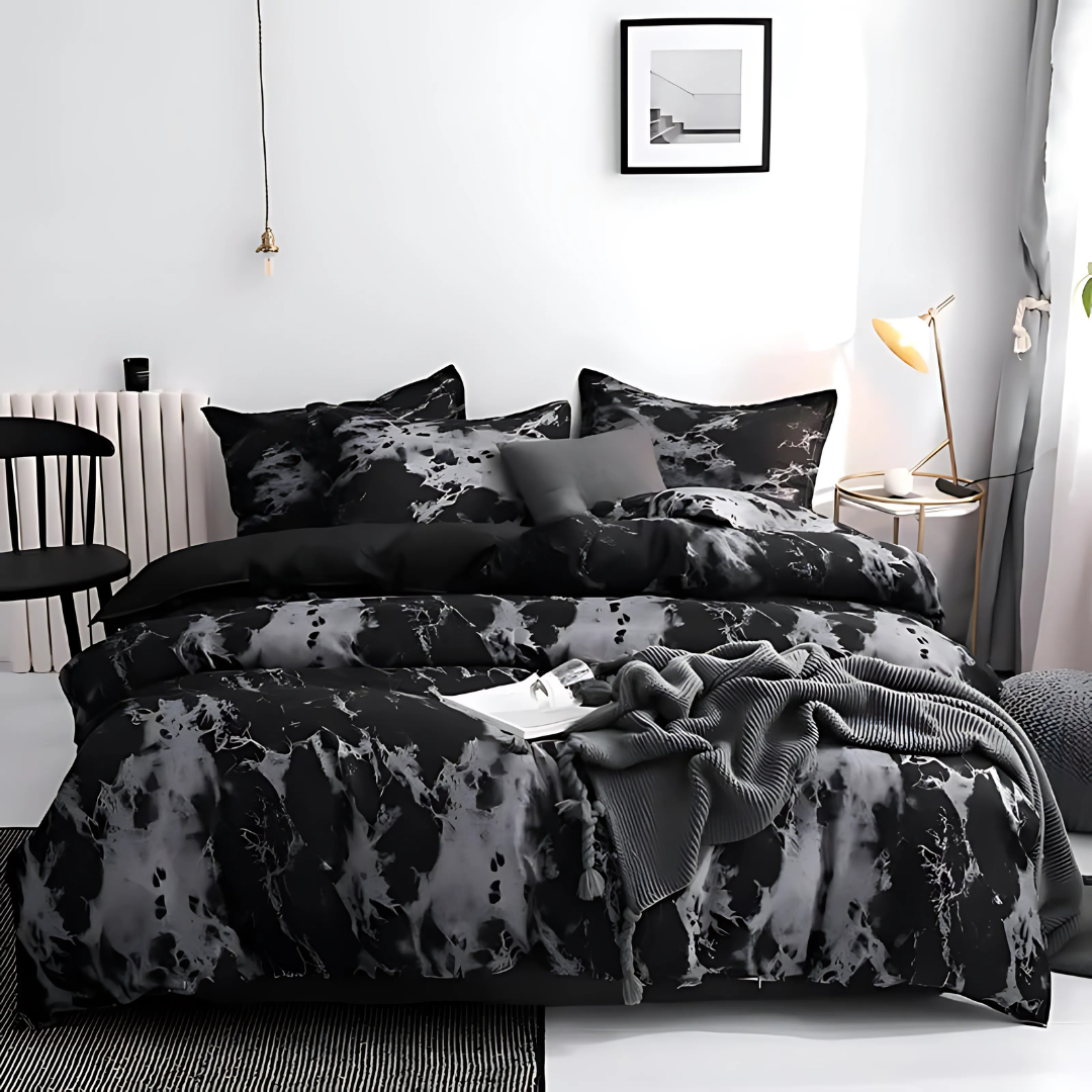Grey Marble Design Plush Throw Blanket