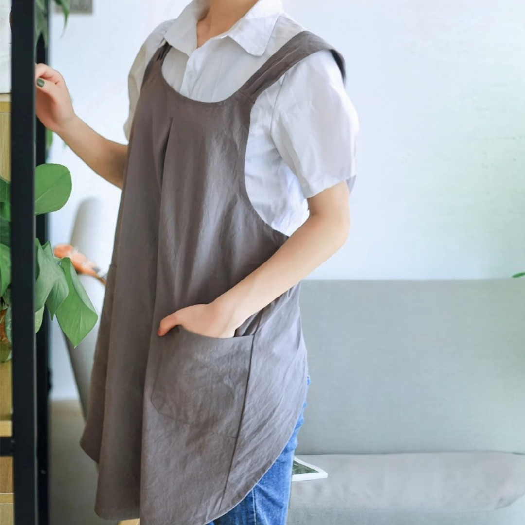Practical Pockets Bib Apron for Cooking