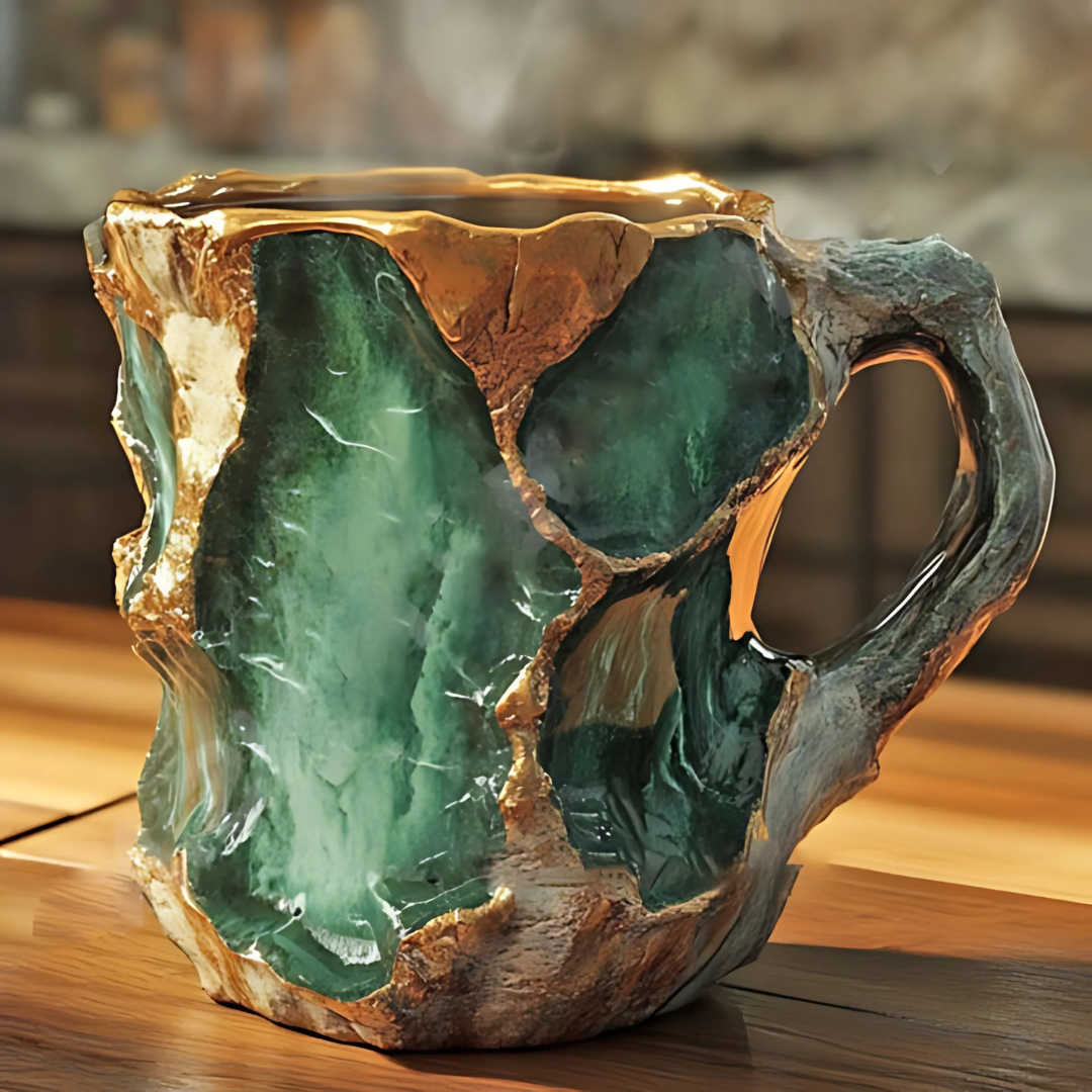 Sparkling Crystal Design Ceramic Coffee Mug - Cofik