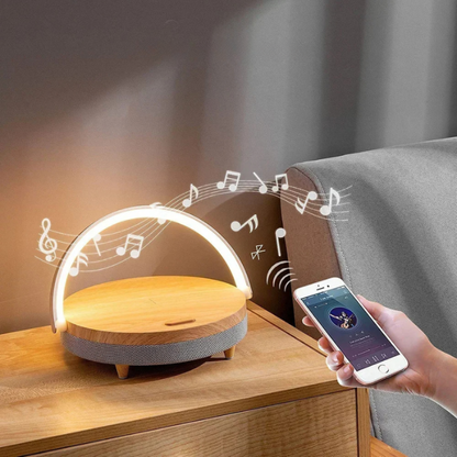 Smart Desk Lamp with Wireless Charging and Speaker
