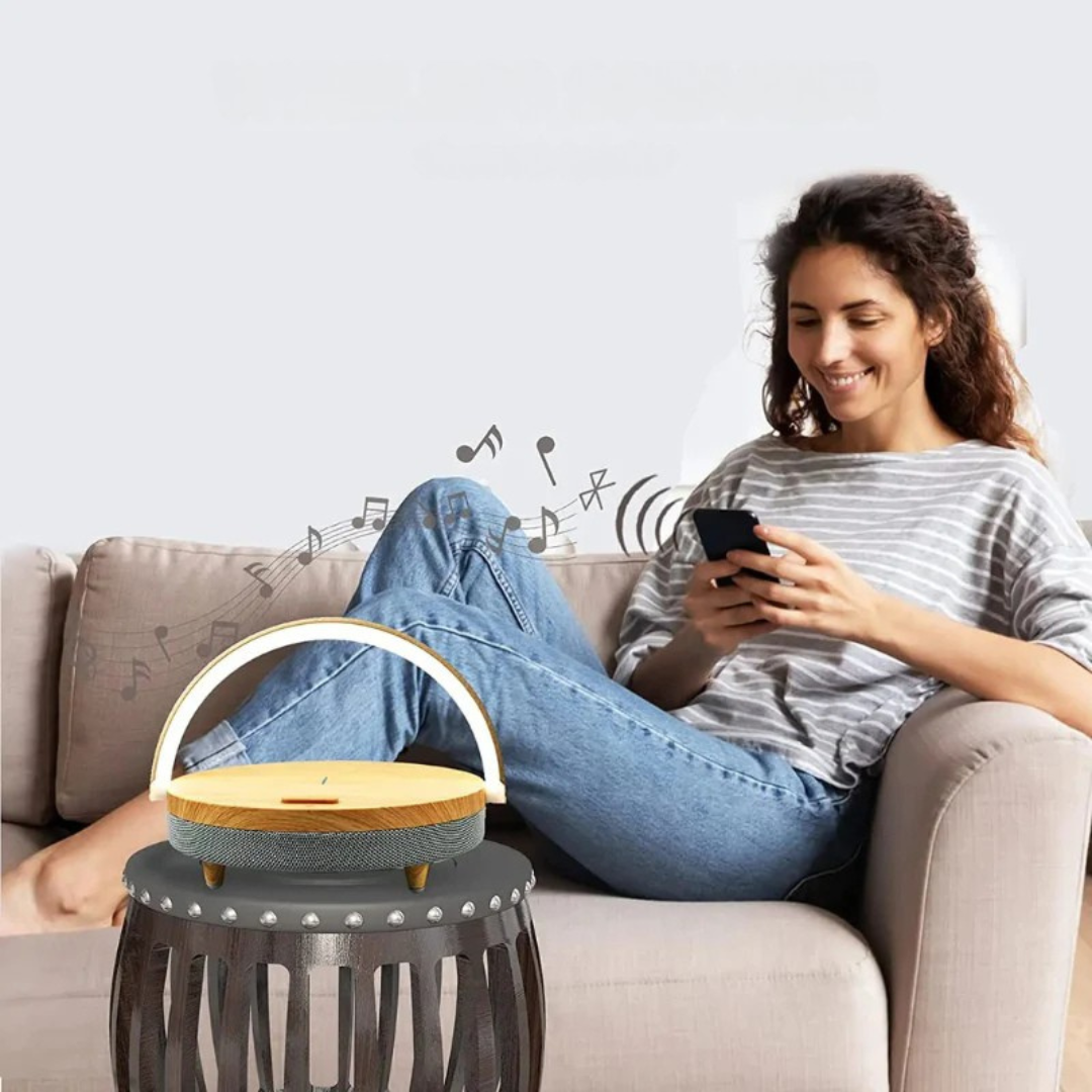Smart Desk Lamp with Wireless Charging and Speaker