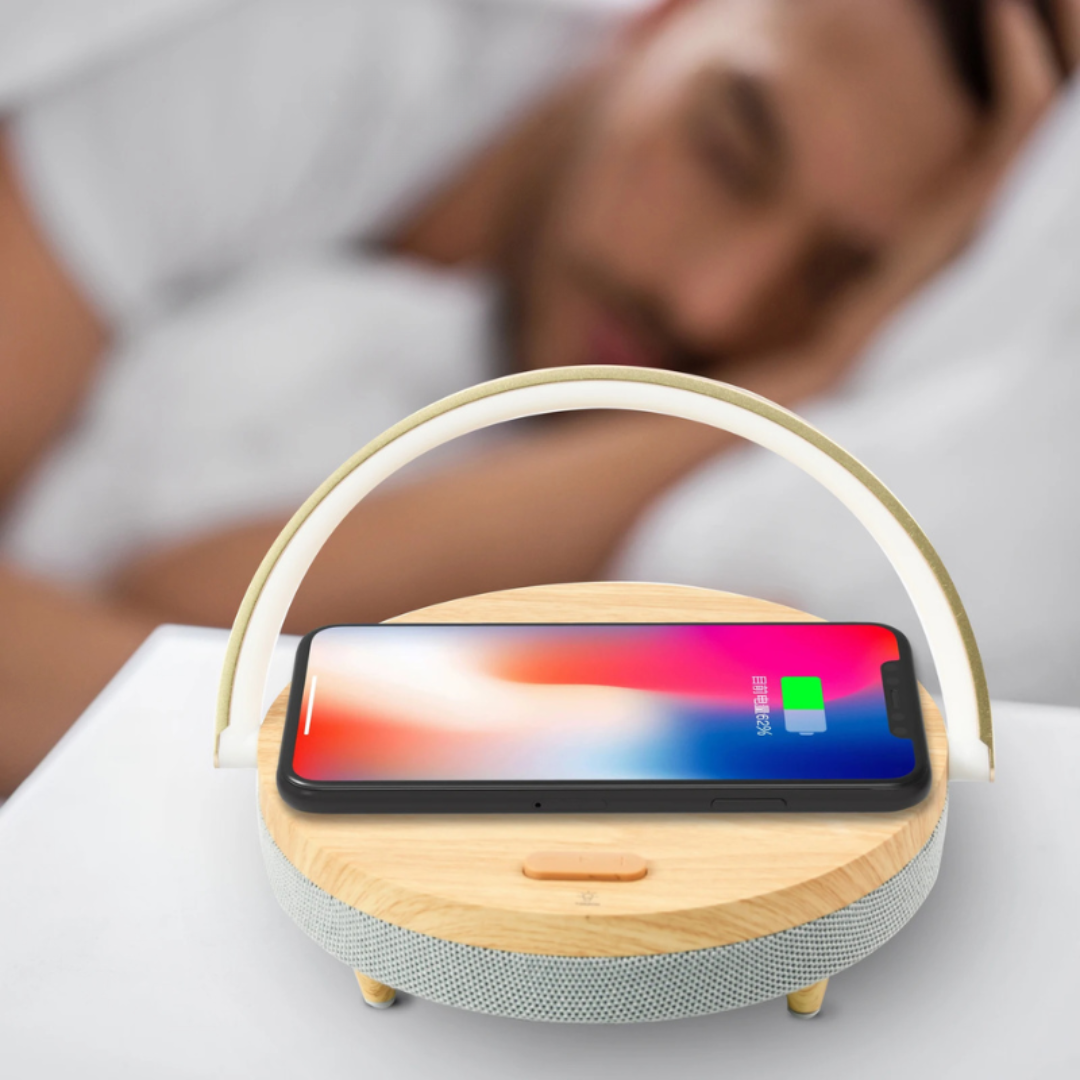 Smart Desk Lamp with Wireless Charging and Speaker