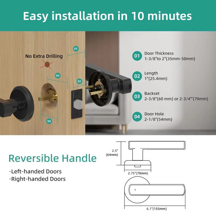 Electronic Digital Door Lock with Touchscreen