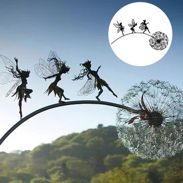 Whimsical Metal Outdoor Decor Statues