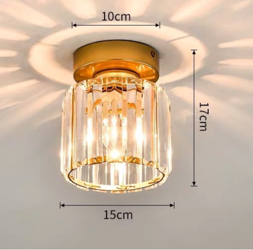 Luxury Glass Semi Flush Ceiling Light