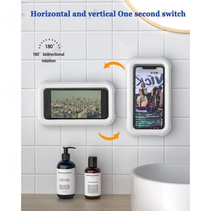 Adjustable Waterproof Phone Shower Mount Holder