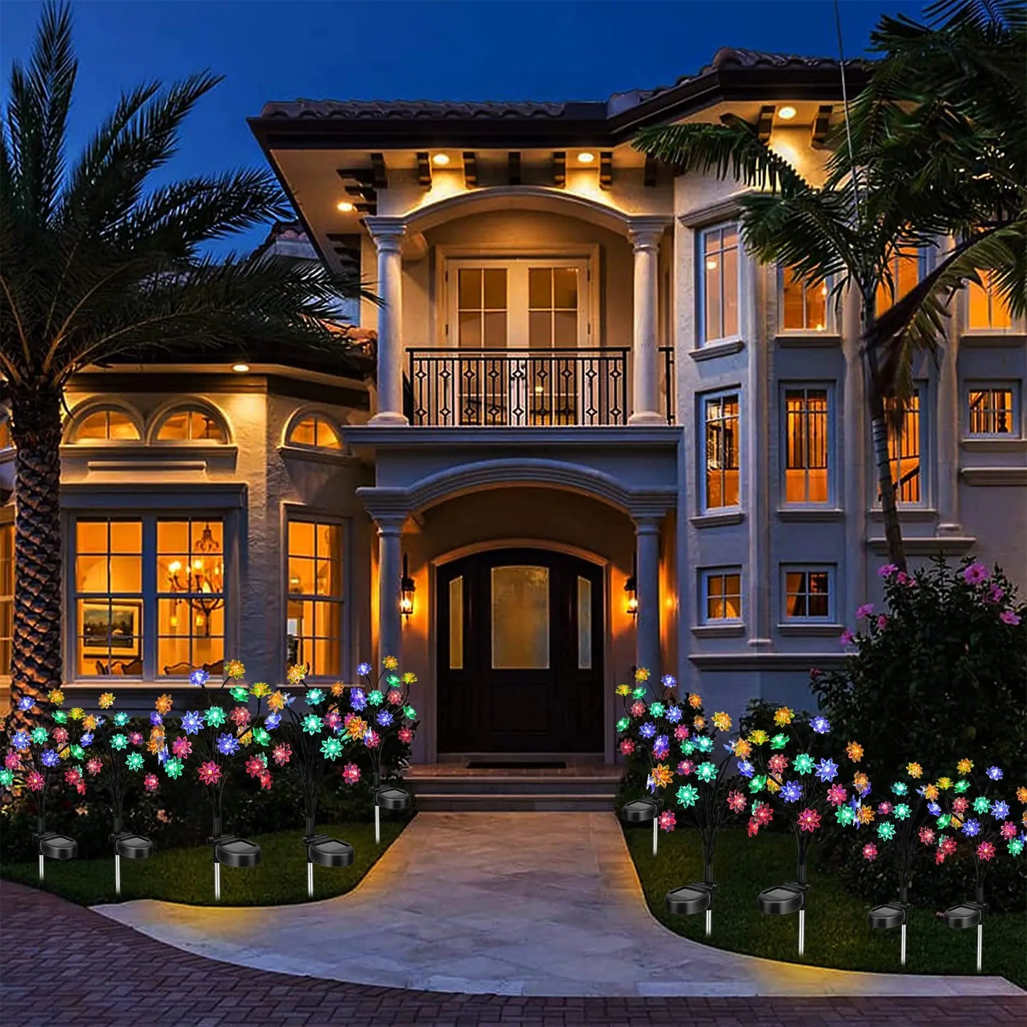 Colorful Solar Flower Lights