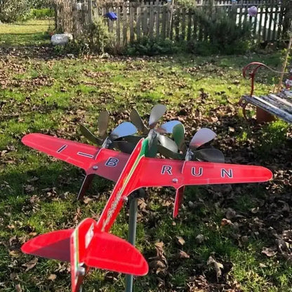 Vintage Airplane Garden Spinner