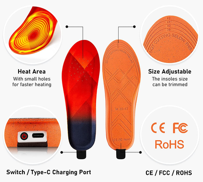 Warm Electric Heated Insoles with Remote Control