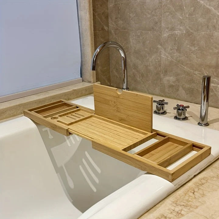 Natural Bamboo Bath Tub Caddy - Cofik