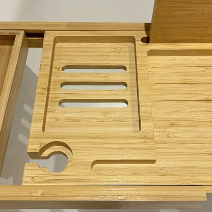 Natural Bamboo Bath Tub Caddy