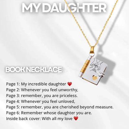 Sentimental Photo Pendant Necklace with Heartfelt Message