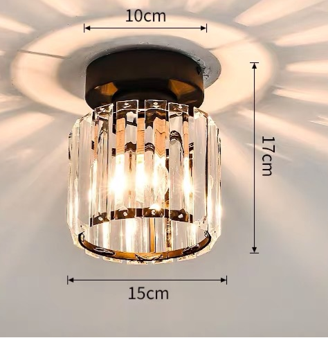 Luxury Glass Semi Flush Ceiling Light