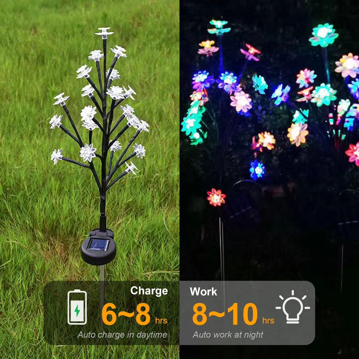 Colorful Solar Flower Lights
