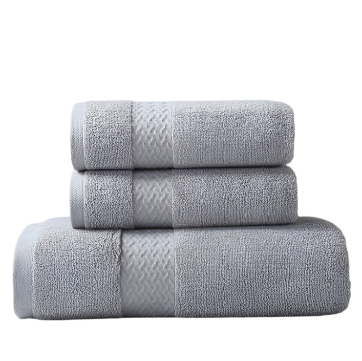Soft Gray Large Cotton Bath Towel - Cofik