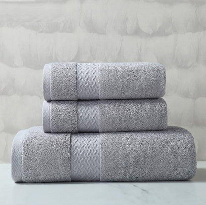 Soft Gray Large Cotton Bath Towel