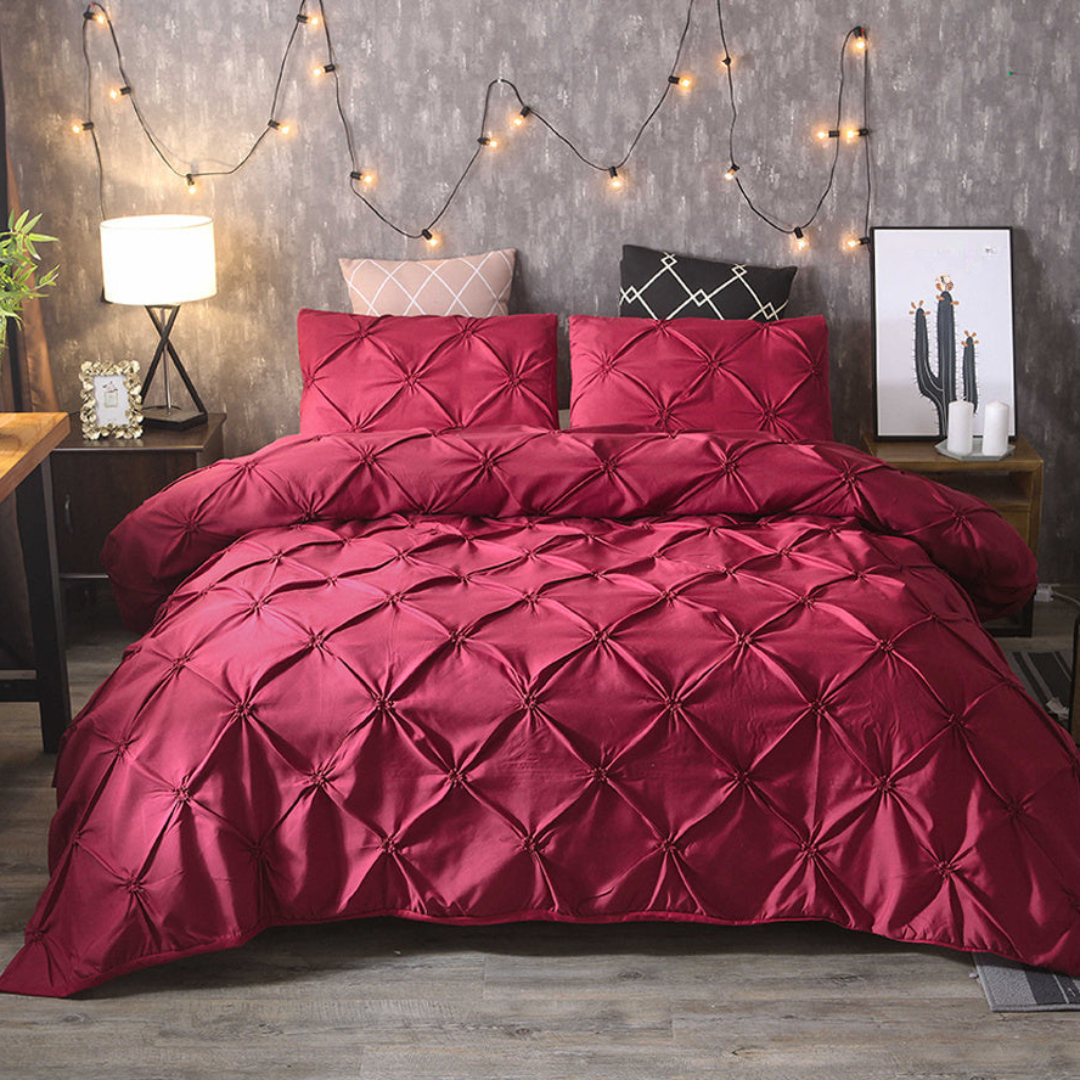 Plush Cotton Bed Sheet Comforter Set
