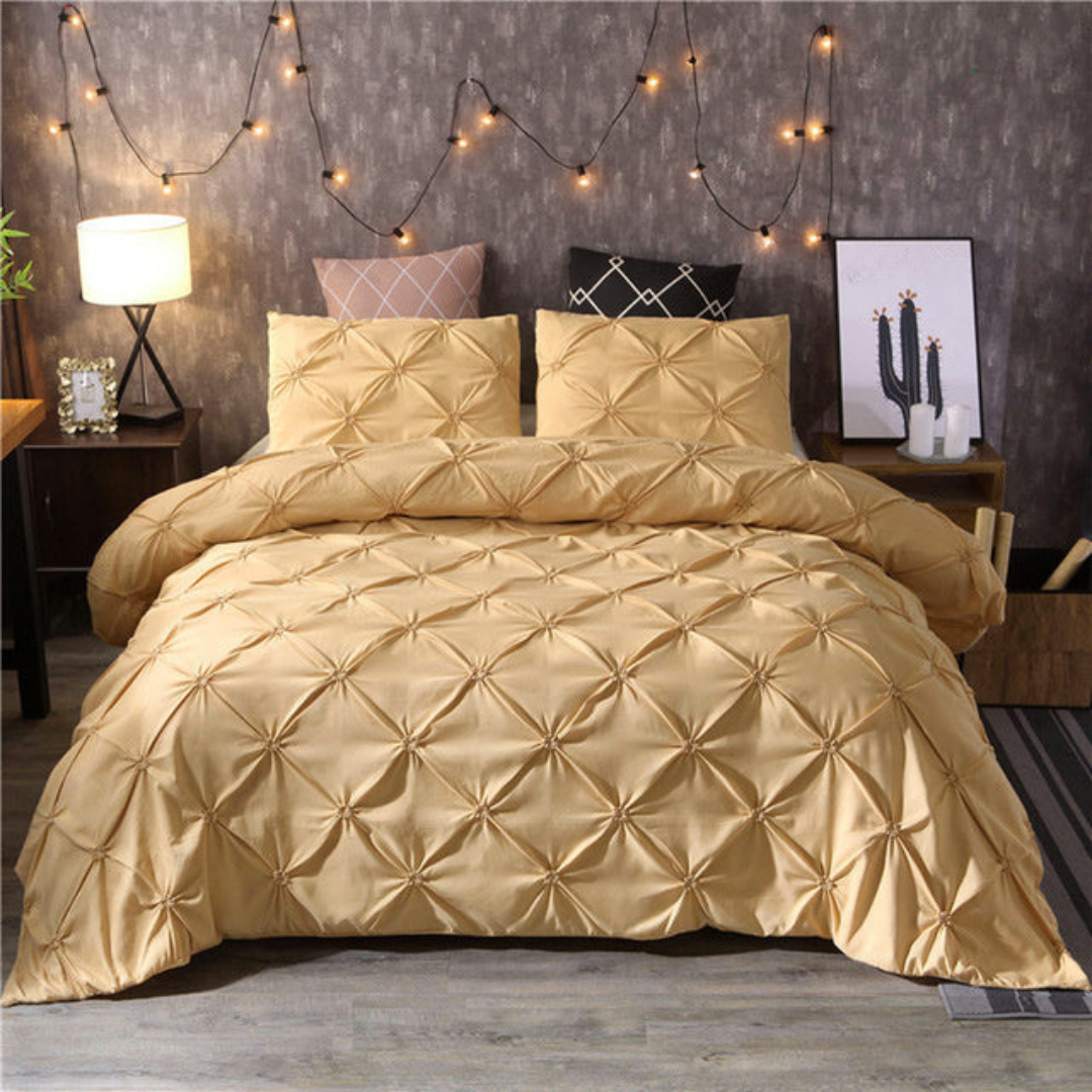 Plush Cotton Bed Sheet Comforter Set