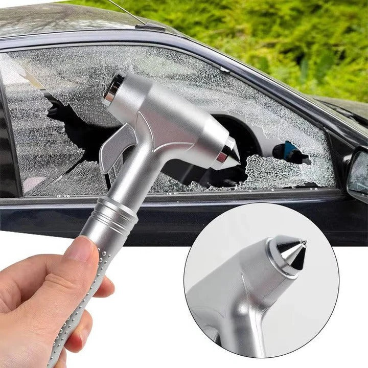 Compact Car Rescue Tool with Glass Breaker & Cutter - Cofik