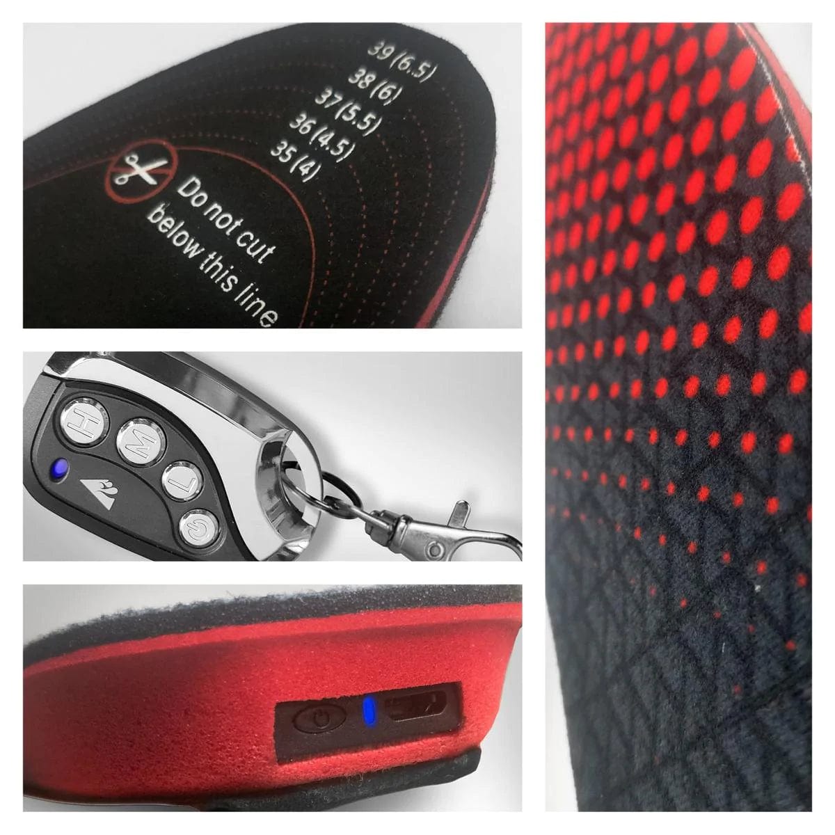 Warm Electric Heated Insoles with Remote Control