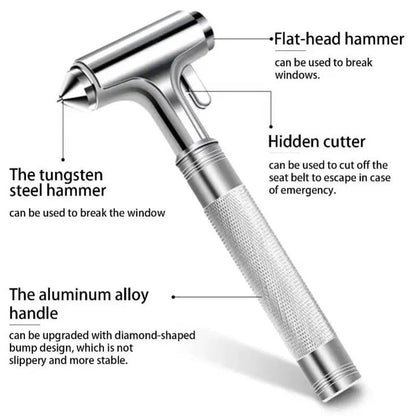 Compact Car Rescue Tool with Glass Breaker & Cutter