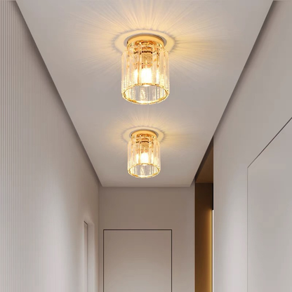 Luxury Glass Semi Flush Ceiling Light