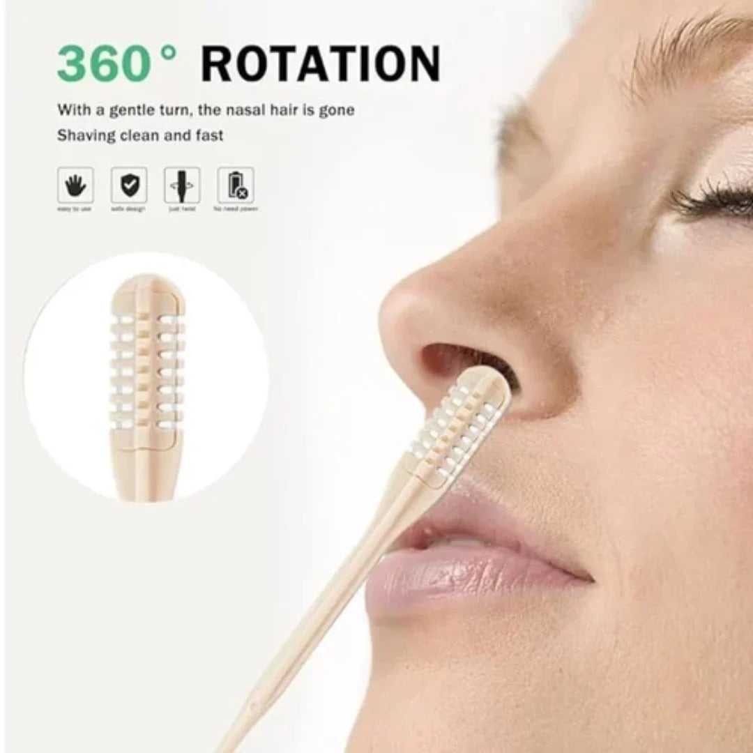 Easy Nose Hair Clipper with Rotating Precision Trimmer