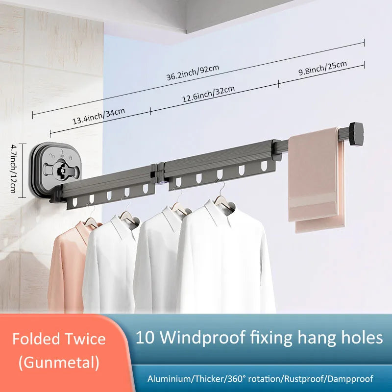 Space Saving Foldable Clothes Drying Rack