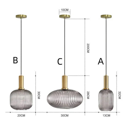 Classic Colorful Glass Pendant Light Fixture